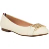 Tommy Hilfiger Gallyne Womens Logo Flat Ballet Flats In Animal Print