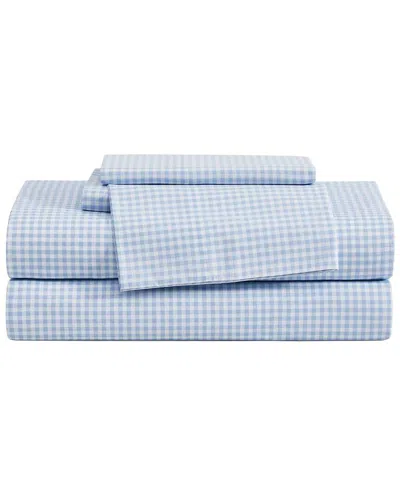 Tommy Hilfiger Gardecheck Cotton Percale Sheet Set In Blue