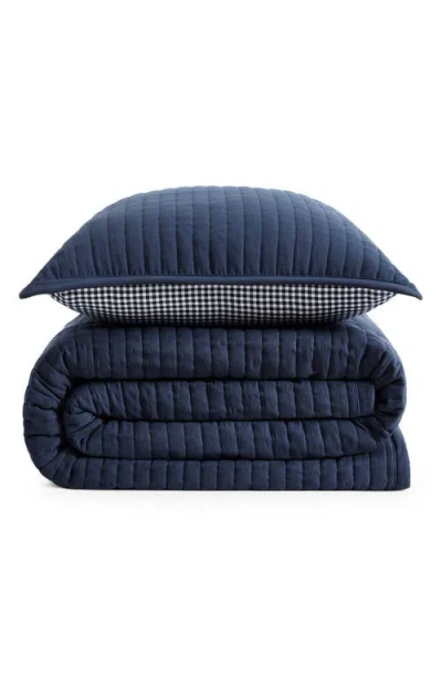 Tommy Hilfiger Gardena Check Quilt & Shams Set In Blue
