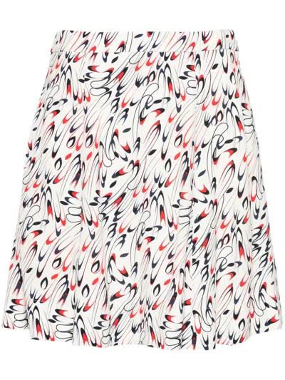Tommy Hilfiger Geometric Crepe Mini Skirt In Neutrals
