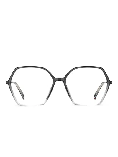 Tommy Hilfiger Geometric-frame Glasses In Gray