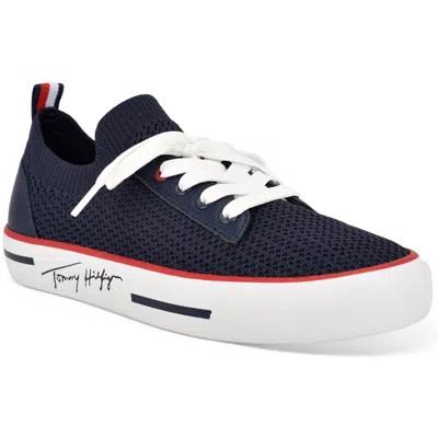 Tommy Hilfiger Gessie Womens Knit Low-top Casual And Fashion Sneakers In Blue
