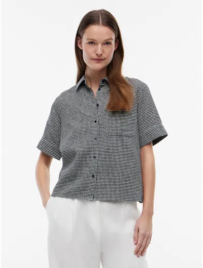 Tommy Hilfiger Gingham Linen In Black