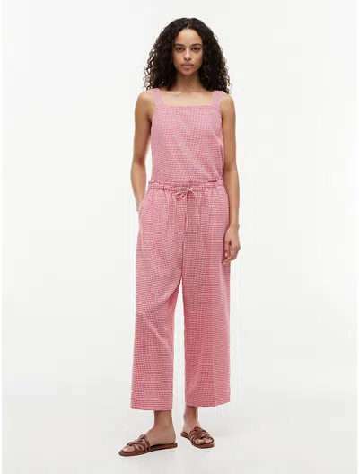 Tommy Hilfiger Gingham Linen In Pink