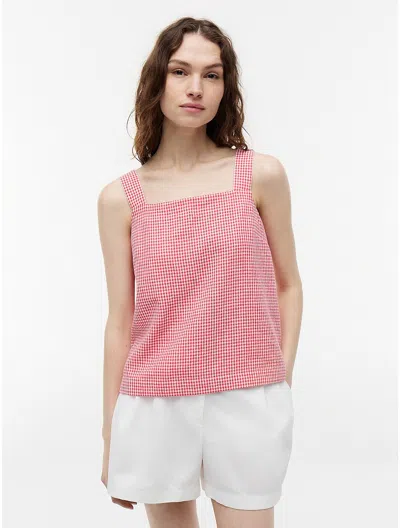 Tommy Hilfiger Gingham Linen In Pink