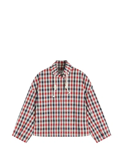 Tommy Hilfiger Gingham-check Drawstring Jacket In Multi