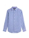 Tommy Hilfiger Gingham Check Shirt Button Down Collar In Blue