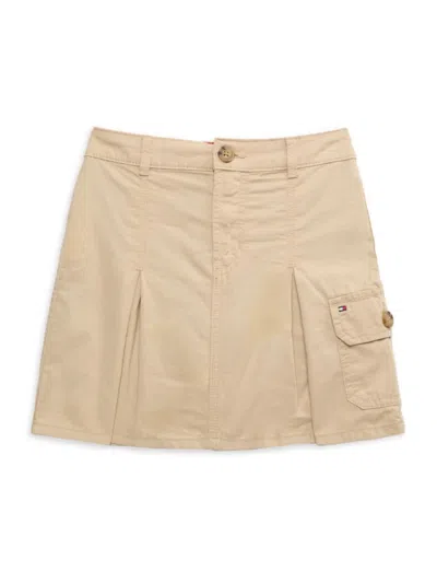 Tommy Hilfiger Kids' Girl's A-line Pleated Skirt In Irish Cream