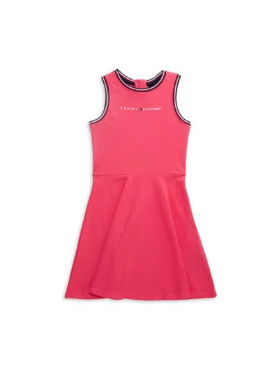 Tommy Hilfiger Kids' Girl's Logo Dress In Rouge Pink