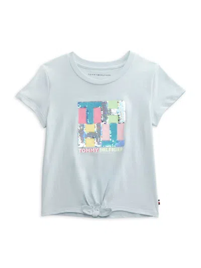 Tommy Hilfiger Kids' Girl's Sequin Logo Tee In Air