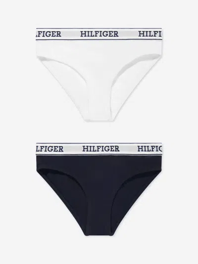 Tommy Hilfiger Kids' Girls 2 Pack Bikini Knickers Set In Blue
