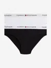 Tommy Hilfiger Girls 2 Pack Bikini Knickers Set In Black