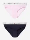 Tommy Hilfiger Girls 2 Pack Bikini Knickers Set In Multicoloured