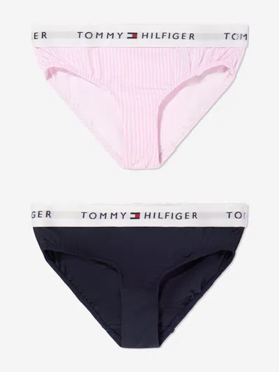 Tommy Hilfiger Girls 2 Pack Bikini Knickers Set In Multicoloured