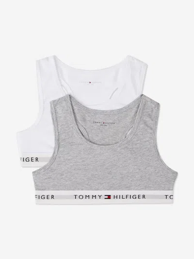 Tommy Hilfiger Kids'  Girls 2 Pack Bralette Set In Gray