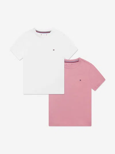 Tommy Hilfiger Kids' Girls 2 Pack T-shirt Set In Pink