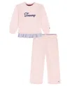 Tommy Hilfiger Girls 4-6x 2-piece Long Sleeves Top And Pants Set In Pink