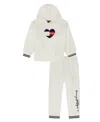 Tommy Hilfiger Girls 4-6x 2-piece Oversized Hoodie And Graphic Print Joggers Set In White