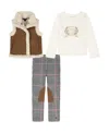 Tommy Hilfiger Girls 4-6x 3-piece T-shirt, Vest And Leggings Set In Multi