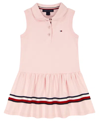 Tommy Hilfiger Kids' Girls' 4-6x Sleeveless Union Polo Dress In Pink