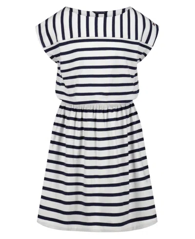 Tommy Hilfiger Kids' Girls' 7-16 Boat Neck Stripe Dress In Multi