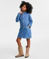 Tommy Hilfiger Girls 4-16 Cotton Denim Shirtdress In Blue