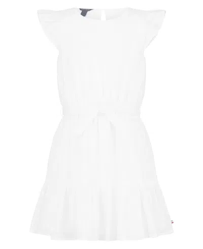 Tommy Hilfiger Kids' Girls' 7-16 Lace Asymmetric Tiered Dress In White