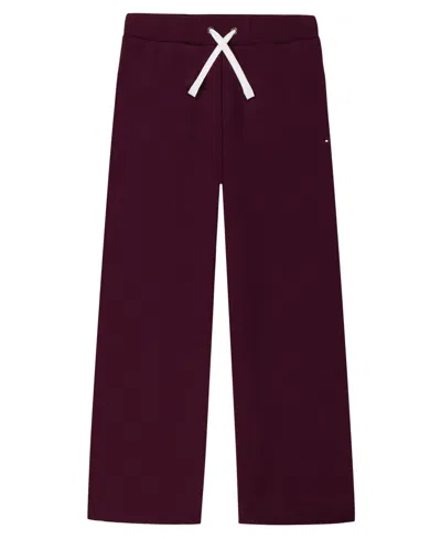 Tommy Hilfiger Kids' Girls 7-16 Wide Leg Joggers In Burgundy