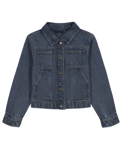 Tommy Hilfiger Kids' Girls' 7-16 Long-sleeve Jean Jacket In Blue