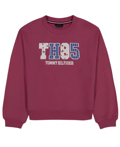 Tommy Hilfiger Kids' Girls' 7-16 Long-sleeve Sweatshirt In Purple