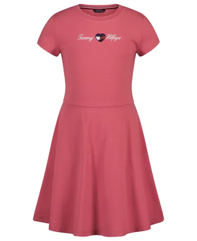Tommy Hilfiger Kids' Girls' 7-16 Short-sleeve Dress In Pink
