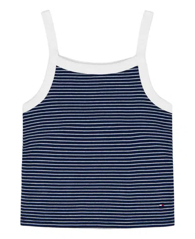 Tommy Hilfiger Kids' Girls' 7-16 Sleeveless Stripe Tank Top In Blue