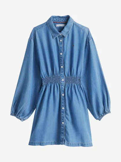 Tommy Hilfiger Kids'  Girls Chambray Shirt Dress In Blue
