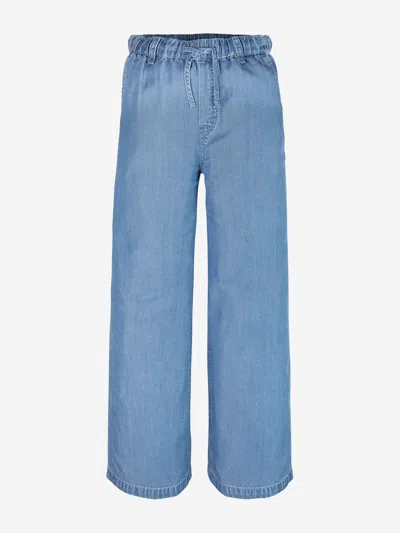 Tommy Hilfiger Kids'  Girls Chambray Wide Leg Pants In Blue