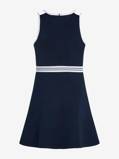 Tommy Hilfiger Kids'  Girls Contrast Binding Skater Dress In Blue