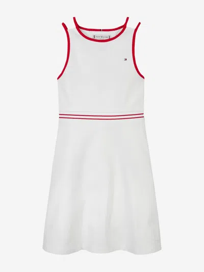 Tommy Hilfiger Kids'  Girls Contrast Binding Skater Dress In White