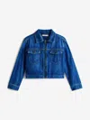 Tommy Hilfiger Girls Denim Zip Through Trucker Jacket In Blue