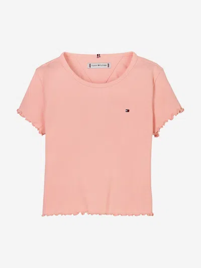 Tommy Hilfiger Kids'  Girls Essential Rib Top In Pink