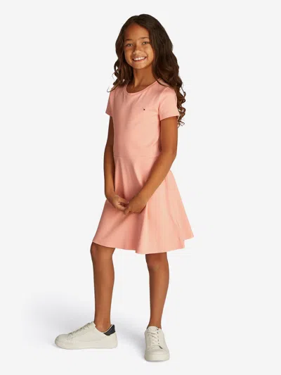 Tommy Hilfiger Kids'  Girls Essential Skater Dress In Pink
