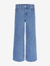 Tommy Hilfiger Girls Mabel Stripe Wide Leg Jeans In Blue
