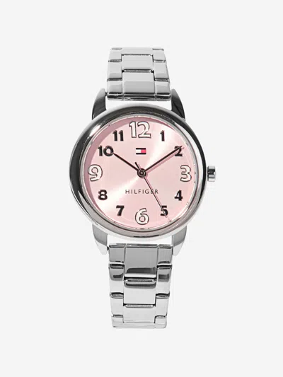 Tommy Hilfiger Kids'  Girls Metal Strap Watch In Silver