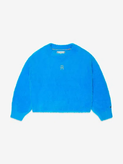 Tommy Hilfiger Kids' Girls Monogram Soft Sweater In Blue