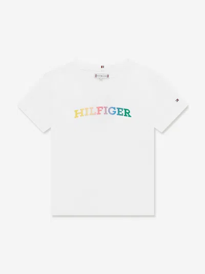 Tommy Hilfiger Kids' Girls Monotype T-shirt In White