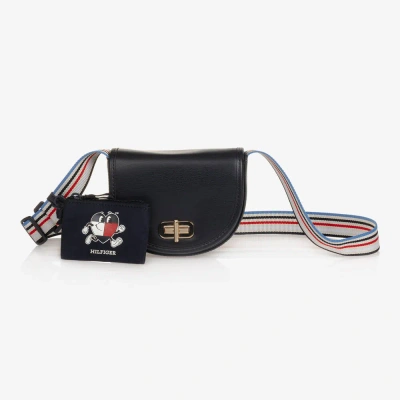 Tommy Hilfiger Kids' Girls Navy Blue Faux Leather Crossbody Bag (16cm)