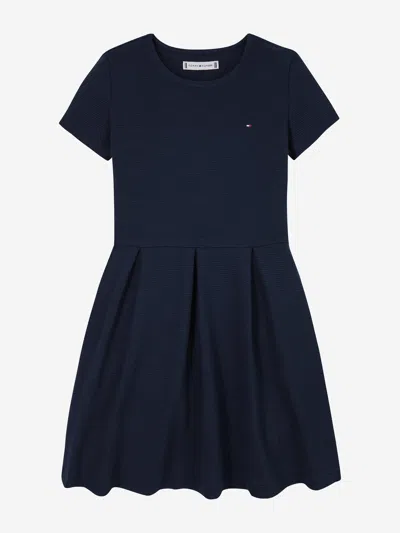 Tommy Hilfiger Kids'  Girls Ottoman Skater Dress In Blue