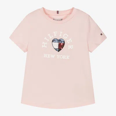 Tommy Hilfiger Kids' Girls Pink Cotton T-shirt