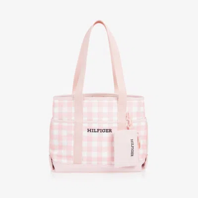 Tommy Hilfiger Kids' Girls Pink Gingham Check Tote Bag (29cm)