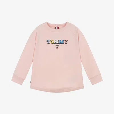 Tommy Hilfiger Girls Pink Organic Cotton Baby Sweatshirt