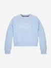 Tommy Hilfiger Girls Script Logo Sweatshirt In Blue