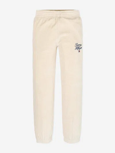 Tommy Hilfiger Babies'  Girls Script Logo Velour Pants In Beige